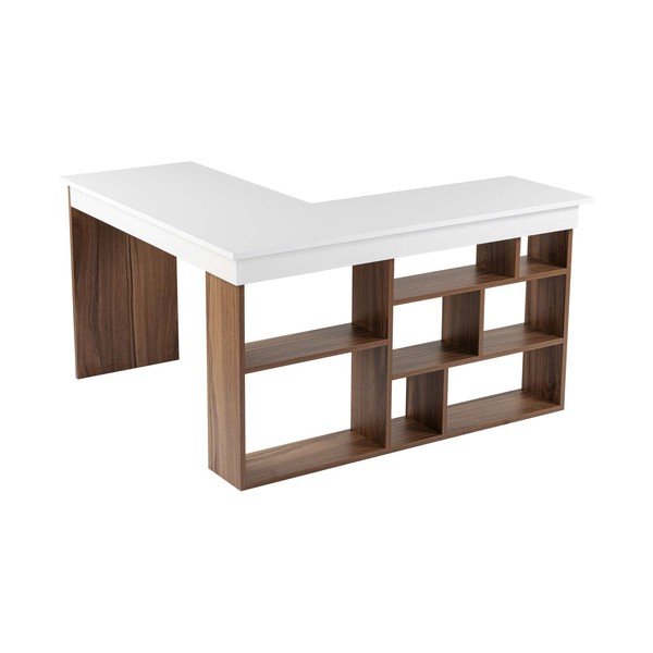 Biurko w dekorze orzecha 120x130 cm Vesper – Kalune Design