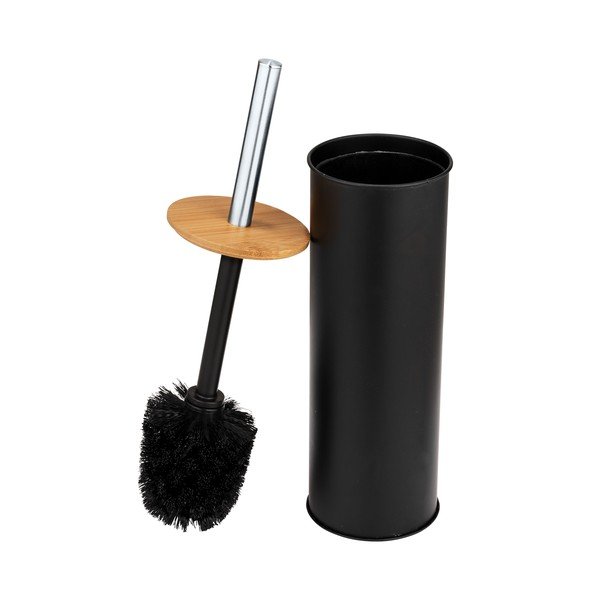 Czarna stalowa szczotka do WC Tortona – Wenko-image-1