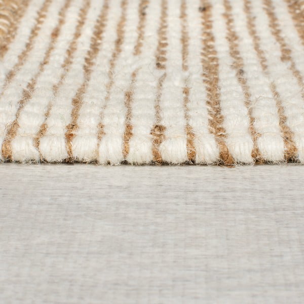 Fioletowo-naturalny chodnik z mieszanki juty tkany ręcznie 60x230 cm Medina Blocks – Flair Rugs-image-4