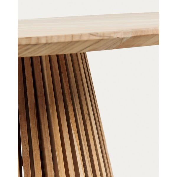 okrągły stół z litego drewna tekowego ø 90 cm Jeanette – Kave Home-image-2
