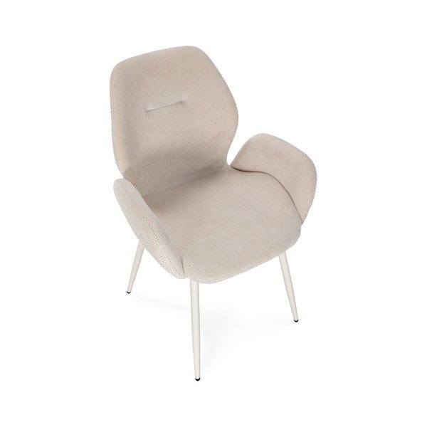 Beżowe tapicerowane fotele jadalniane zestaw 2 szt. Ansu – Marckeric-image-3