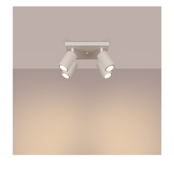 Kremowa lampa punktowa 25x25 cm Gleam – Sollux-image-2