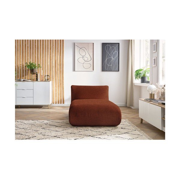 Pomarańczowy sztruksowy moduł sofy Lecomte – Bobochic Paris-image-4