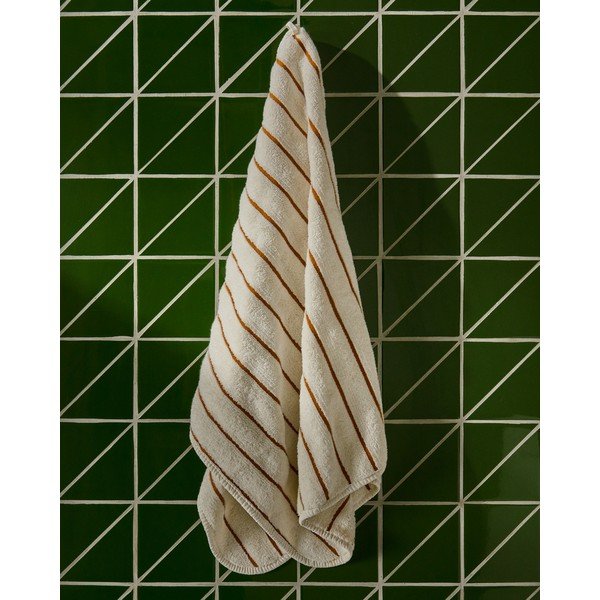Pomarańczowy/beżowy bawełniany ręcznik frotte 50x90 cm Dorane – Kave Home-image-1