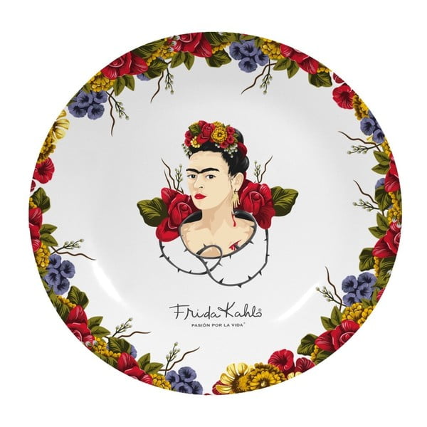 Ścienny ceramiczny talerz dekoracyjny Frida Kahlo Frida Roses