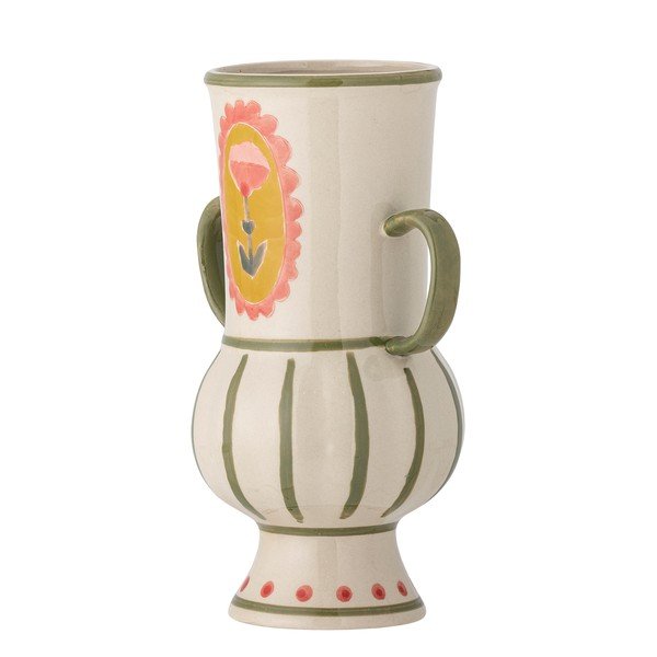Beżowy kamionkowy ręcznie malowany wazon (wysokość 21 cm) Odina – Bloomingville-image-2
