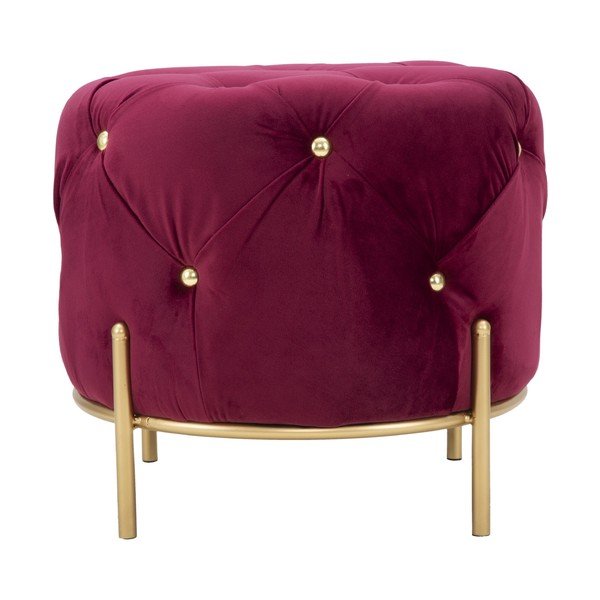 Bordowy stołek Mauro Ferretti Glam, ø 45 cm-image-3