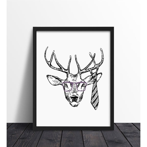 Plakat w ramie Hipster Deer, 40x50 cm