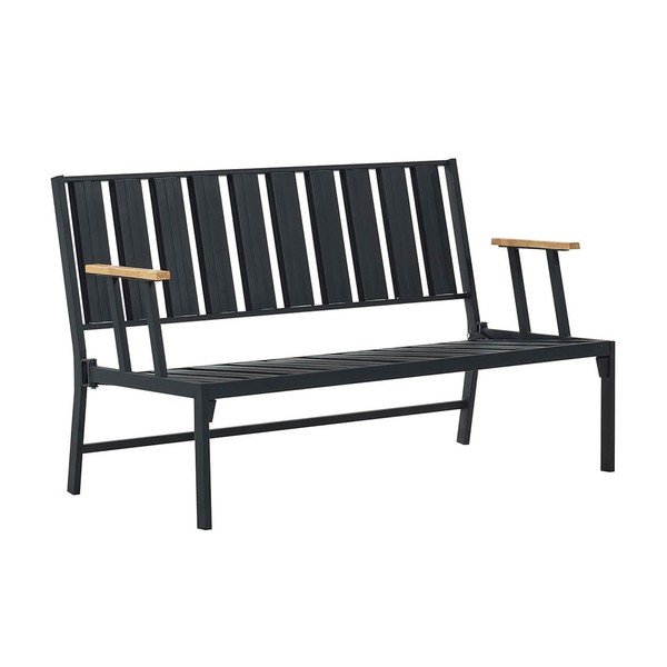 Niebieska metalowa sofa ogrodowa Lotus – Floriane Garden-image-2
