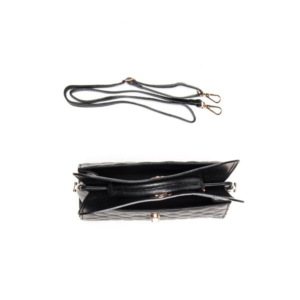 Skórzana torebka Luisa Vanini 2069 Nero-image-3