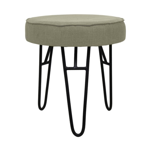 Zielony stołek z obiciem tekstylnym HSM collection Kruk