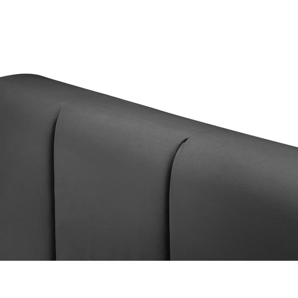Ciemnoszare łóżko boxspring ze schowkiem 200x200 cm Afra – Mazzini Beds-image-4