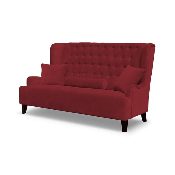 Czerwona sofa dwuosobowa Rodier Flanelle