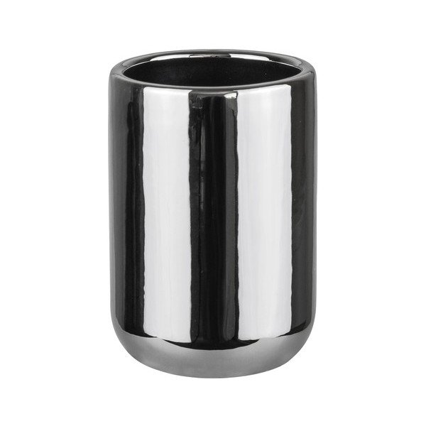 Ceramiczny kubek na szczoteczki do zębów w kolorze srebra Lotus – Mette Ditmer Denmark