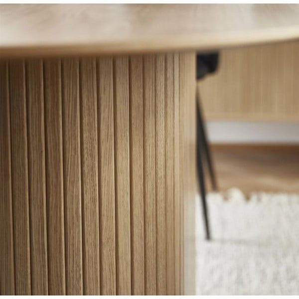 Stół z blatem w dekorze dębu 95x180 cm Nola – Unique Furniture-image-4