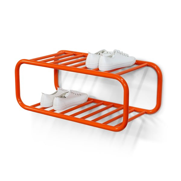 Pomarańczowa metalowa wisząca szafka na buty 72x28x35 cm Retro – Spinder Design-image-3