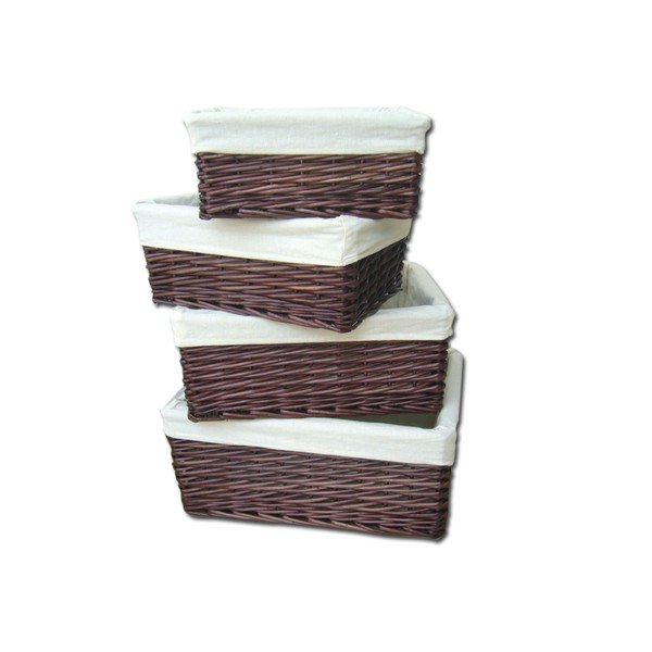 Zestaw 4 koszyków JOCCA Wicker Dark-image-2