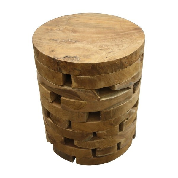 Stołek z drewna tekowego HSM Collection Arange