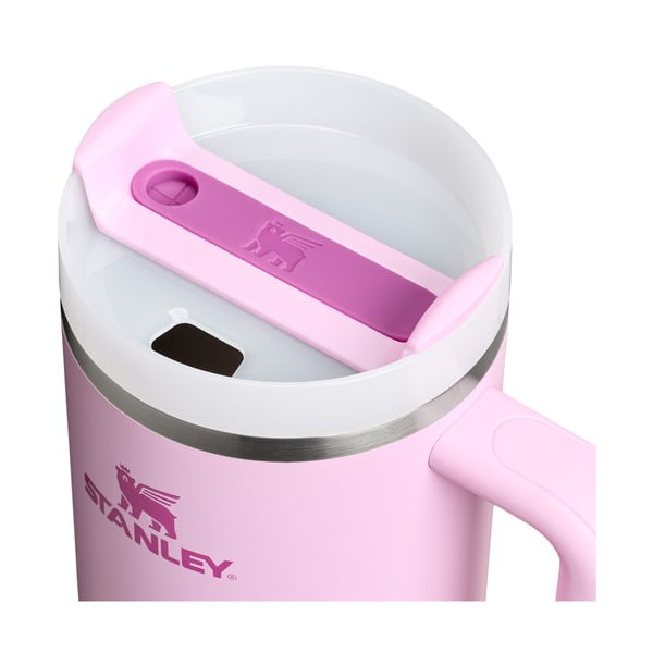 Różowy termos ze słomką ze stali nierdzewnej 1,18 l Quencher H2.0 FlowState Tumbler Cherry Blossom – Stanley-image-4