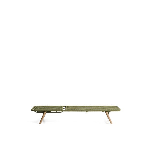Zielony metalowy regulowany leżak ogrodowy Dandara – Kave Home-image-4