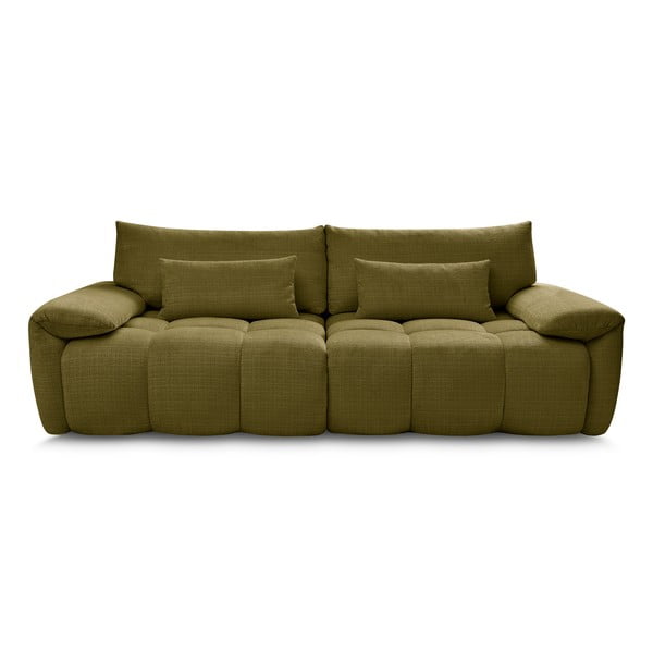 Zielona sofa z tkaniny szenilowej 264 cm Ivane – Bobochic Paris