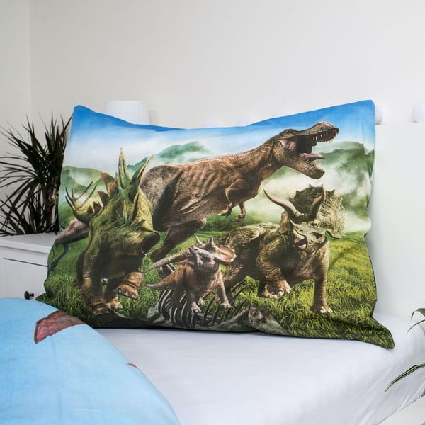 Bawełniana pościel dziecięca jednoosobowa 140x200 cm Jurassic World – Jerry Fabrics-image-1