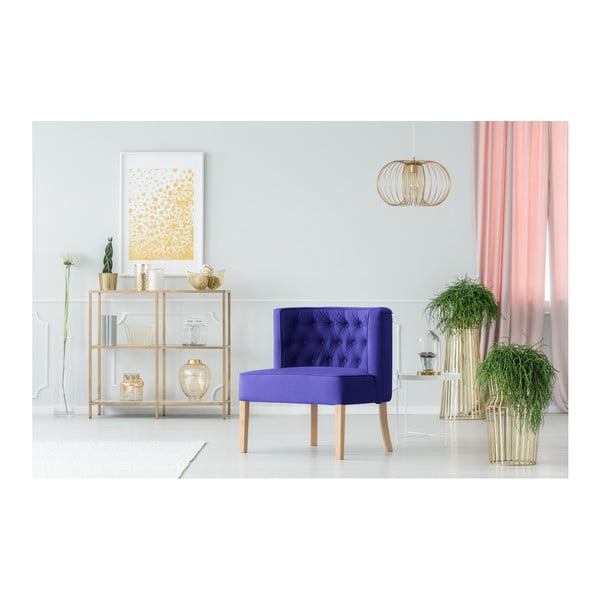 Niebieski fotel Micadoni Home Rigo-image-3