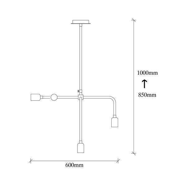Czarna metalowa lampa wisząca Opviq lights Iris-image-1