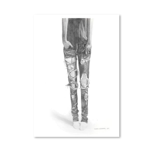 Plakat Americanflat Ripped Jeans by Claudia Libenberg, 30x42 cm