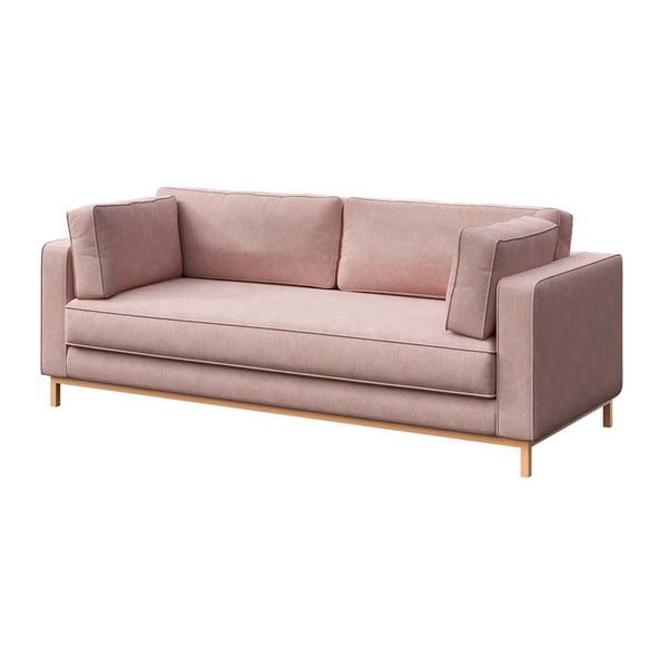 Jasnoróżowa aksamitna sofa 222 cm Celerio – Ame Yens-image-2