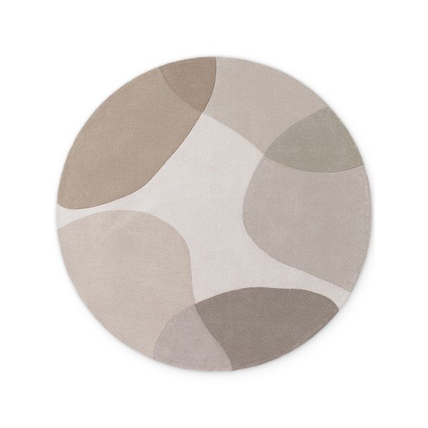 Beżowy wełniany okrągły dywan tkany ręcznie ø 160 cm Hackney Clarissa – Ted Baker