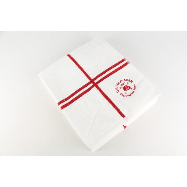 Ręcznik US Polo Bath White and Red, 90x150 cm