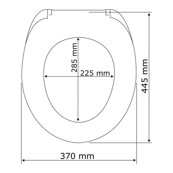 Biała deska sedesowa z łatwym domknięciem Wenko Rieti, 44,5x37 cm-image-3