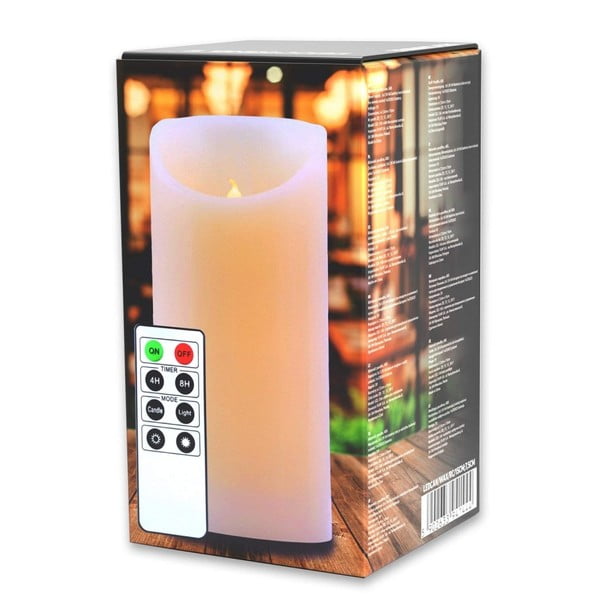 Świeczka LED z pilotem DecoKing Wax, wys. 15 cm-image-2