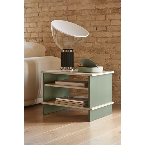Zielono-kremowa szafka nocna z półką Inari – Teulat-image-1