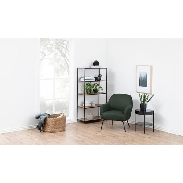 Czarno-naturalny regał w dekorze dębu 77x150 cm Seaford – Actona-image-4