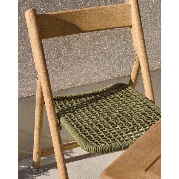 Zielone drewniane krzesło ogrodowe Dandara – Kave Home-image-2