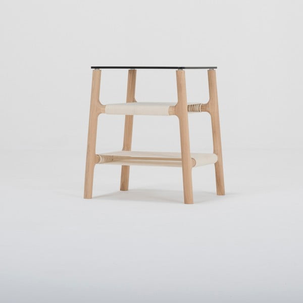 Stolik z litego drewna dębowego Gazzda Fawn-image-4