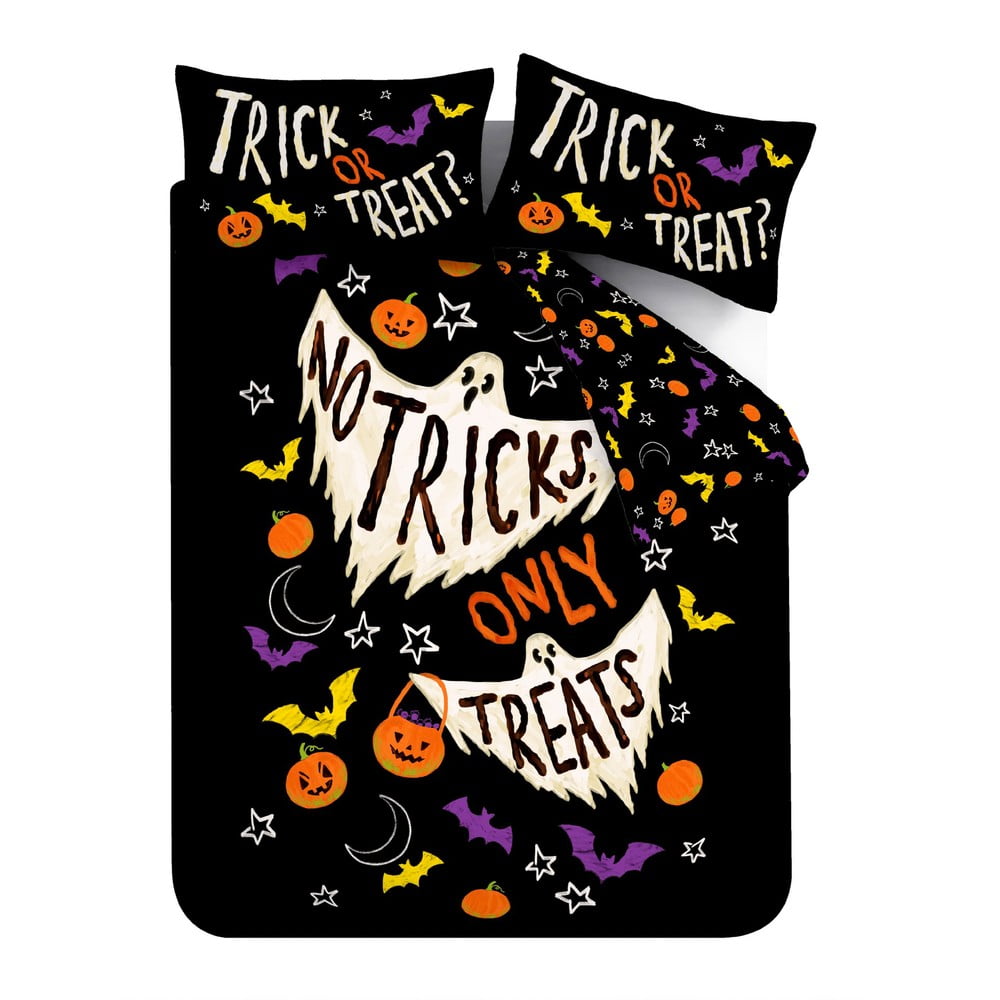Czarna pościel dwuosobowa 200x200 cm Halloween Trick or Treat – Catherine Lansfield