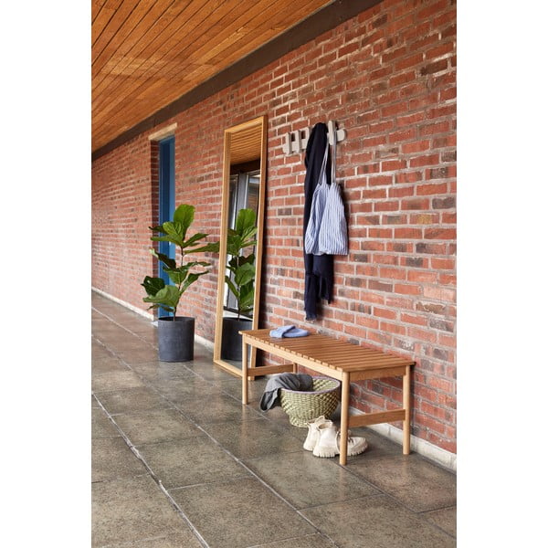 Szary wieszak ścienny wykonany z drewna jesionowego Merry - Hübsch-image-2