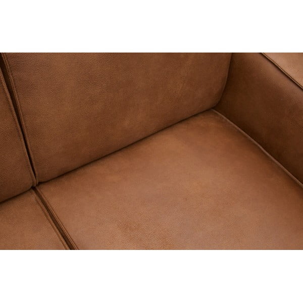 Brązowy narożnik z imitacji skóry (lewostronny/w kształcie litery L) Statement – WOOOD-image-1