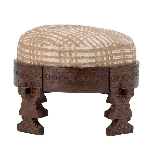 Beżowo-ciemnobrązowy puf Paloma – Bloomingville-image-4