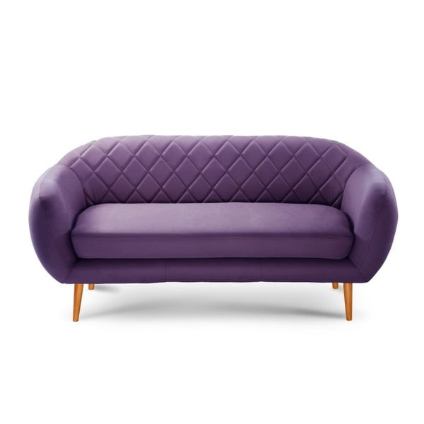 Ciemnofioletowa sofa 3-osobowa Scandi by Stella Cadente Maison Diva