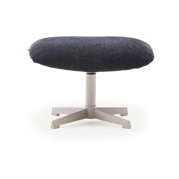 Ciemnoniebieski podnóżek z tkaniny szenilowej Teryl – Kave Home-image-2