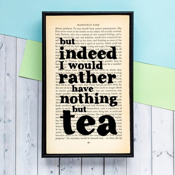 Plakat w
  drewnianej ramce Bookishly Mansfield Park Tea