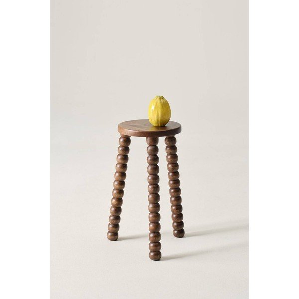 Okrągły stolik z litego drewna mango ø 30 cm Carbis – Jotex-image-1