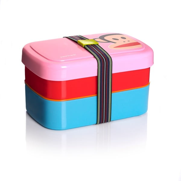 Różowe dwupoziomowe pudełko śniadaniowe LEGO® Paul Frank