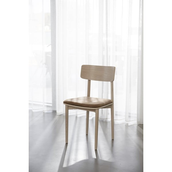 Koniakowe krzesła z imitacji skóry zestaw 2 szt. Wolcott – Rowico-image-1