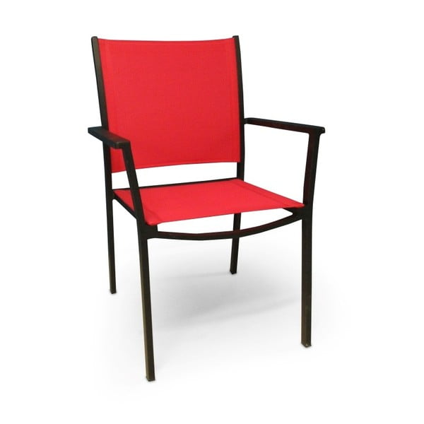 Czerwone krzesło ogrodowe Ina