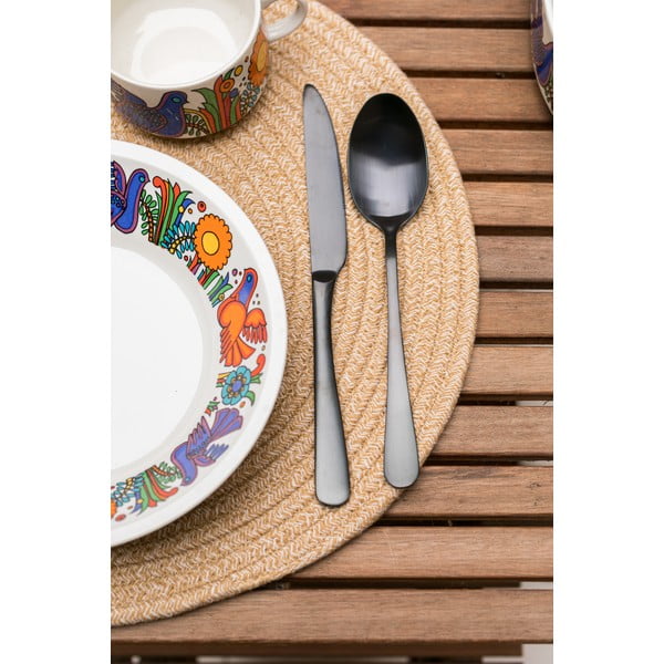 Naturalna mata stołowa z domieszką bawełny Tiseco Home Studio, ø 38 cm-image-2